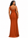 ChicSew Unique One Shoulder Soft Satin Mermaid Floor-Length Bridesmaid Dresses