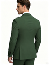 Classic 2 Piece Emerald Men's Suit with Regular Fit and Sophisticated Peak Lapel
