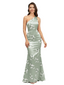 Elegant One Shoulder Mermaid Floral Satin Maxi Floral Formal Dresses For Women