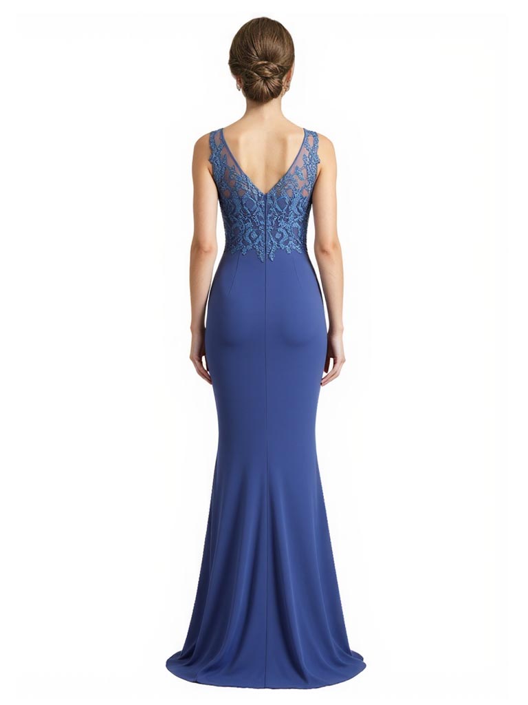 Elegant Sleeveless Jewel Chiffon Mermaid Mother of The Bride Dresses