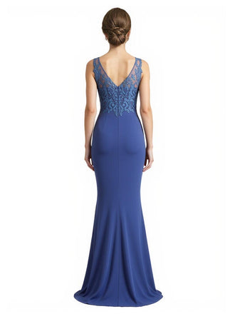 Elegant Sleeveless Jewel Chiffon Mermaid Mother of The Bride Dresses