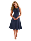 Elegant Jewel Knee-Length Short Chiffon A-Line Mother Of The Bride Dresses