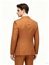 Classic 3 Piece Brown Men's Suit with Regular Fit and Sophisticated Peak Lapel