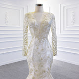 ChicSew Luxurious V-Neck Lace Applique Ball Gown Wedding Dress With Overskirt