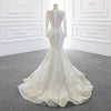 ChicSew Luxurious V-Neck Lace Applique Ball Gown Wedding Dress With Overskirt