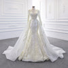 ChicSew Luxurious V-Neck Lace Applique Ball Gown Wedding Dress With Overskirt