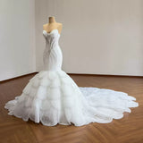 ChicSew Luxurious Beaded Mermaid Ball Gown Wedding Dress