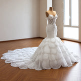 ChicSew Luxurious Beaded Mermaid Ball Gown Wedding Dress