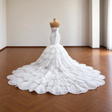 ChicSew Luxurious Beaded Mermaid Ball Gown Wedding Dress