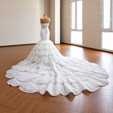 ChicSew Luxurious Beaded Mermaid Ball Gown Wedding Dress