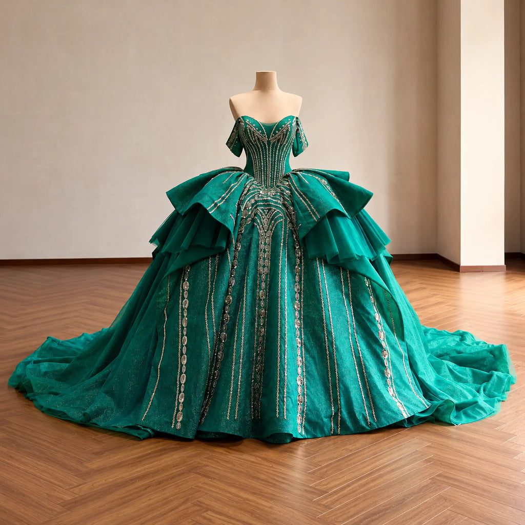 ChicSew Luxurious Off Shoulder Ball Gown Wedding Dress