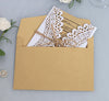 Simple White Wedding Invitation Letter, Hollow Out Greeting Card, HK-75