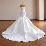 ChicSew Satin Ruching Mermaid Wedding Dress