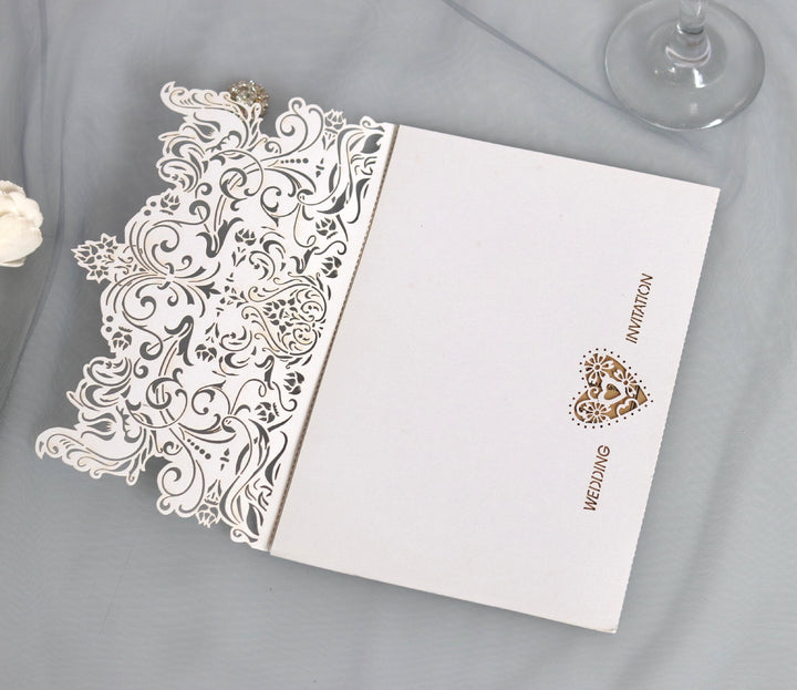 Hot Selling Wedding Greeting Card, Hollow Out Holiday Invitation Letter, HK-94