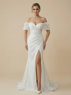 Mermaid Sweetheart Short Sleeves Maxi Long Sequin Wedding Dresses Online