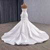 ChicSew Satin 3D Flowers Wedding Dress With Boning