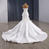 ChicSew Satin 3D Flowers Wedding Dress With Boning