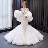 ChicSew Luxurious Beaded Halter Wedding Dress