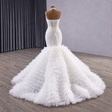 ChicSew Luxurious Beaded Halter Wedding Dress