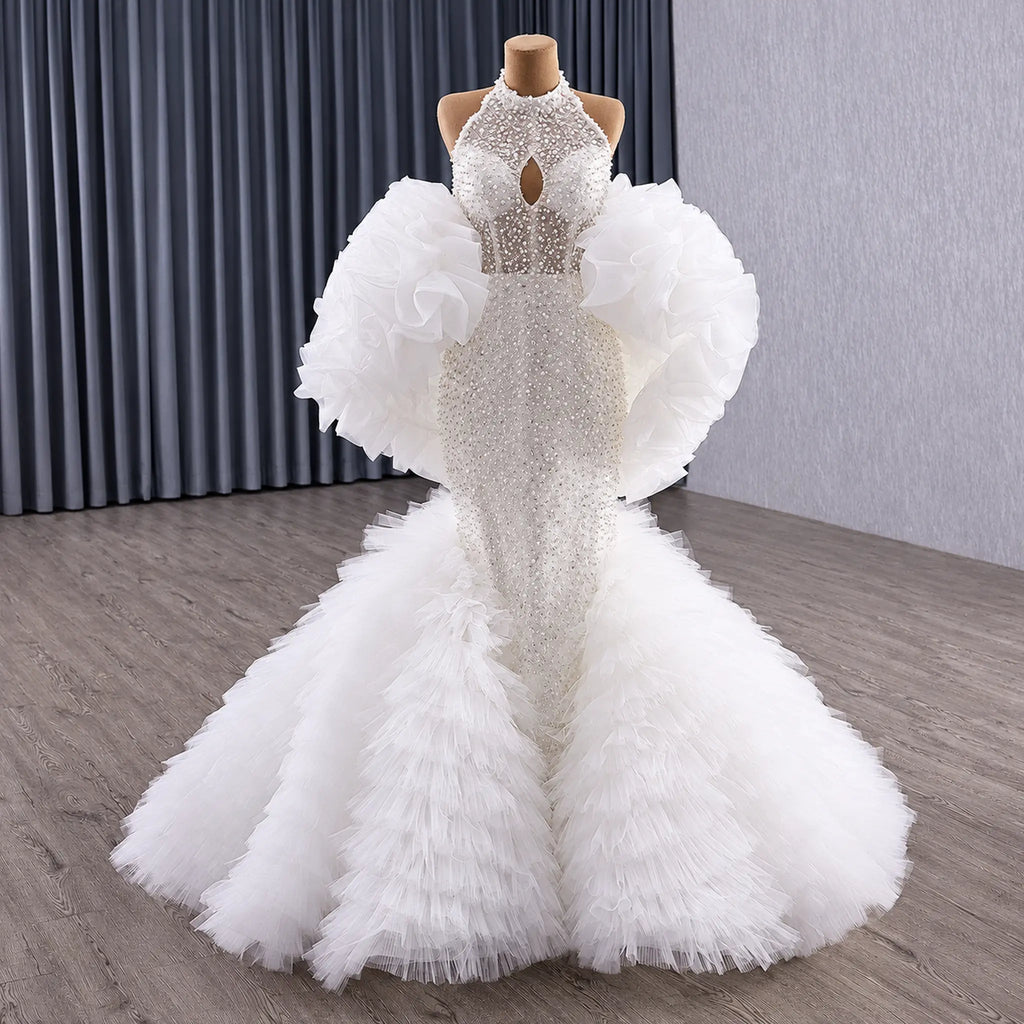 ChicSew Luxurious Beaded Halter Wedding Dress