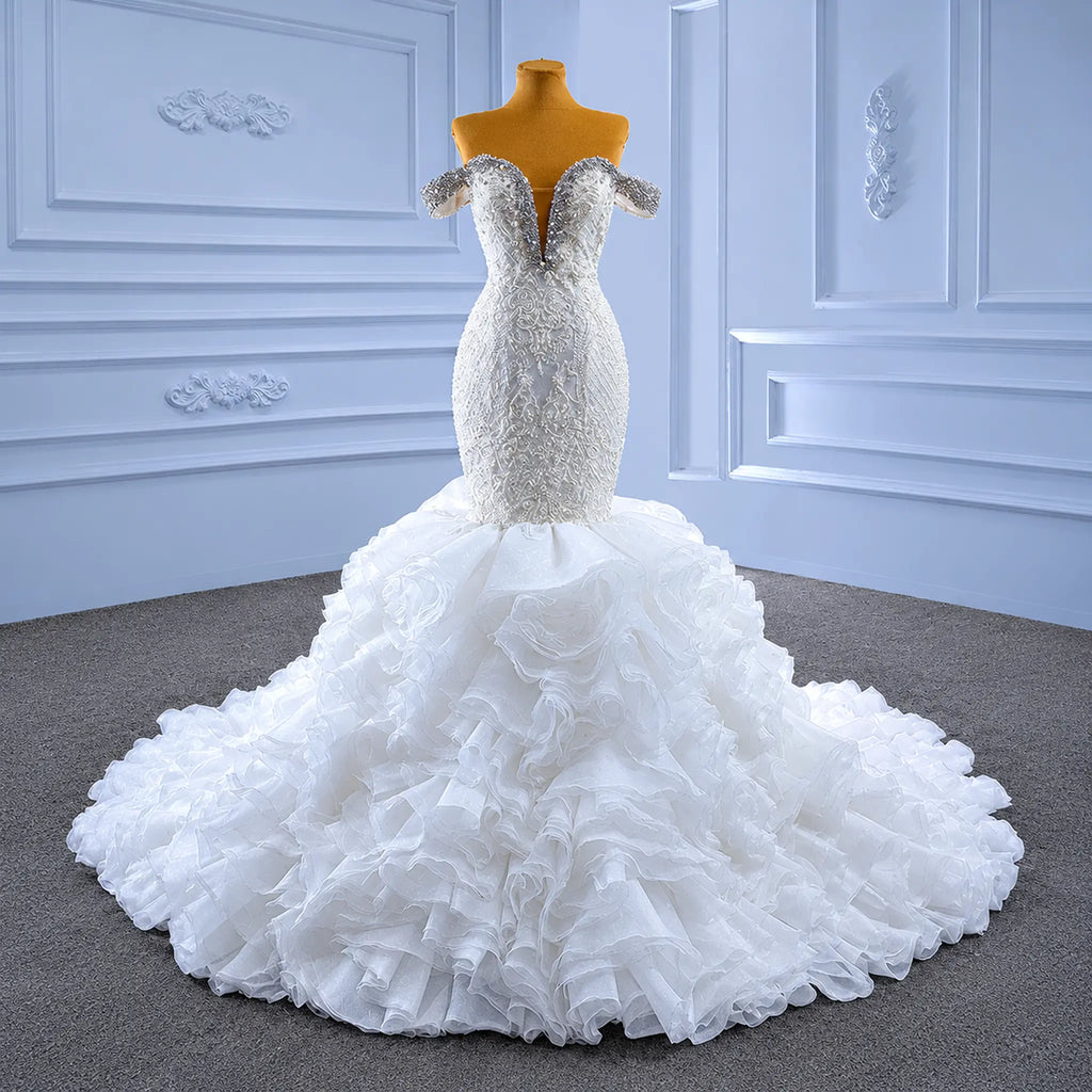 ChicSew Luxurious Rhinestone Beaded Wedding Dress