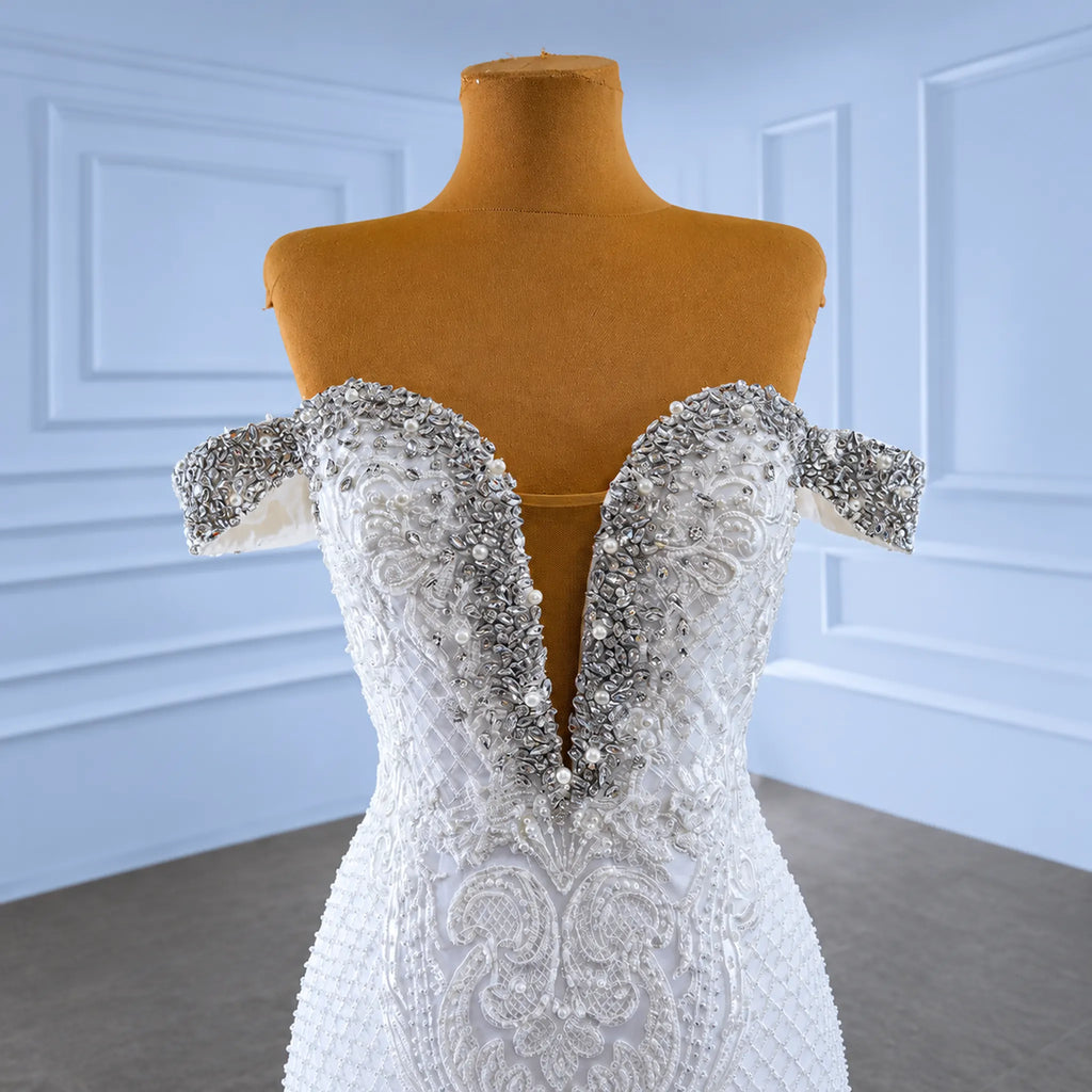 ChicSew Luxurious Rhinestone Beaded Wedding Dress