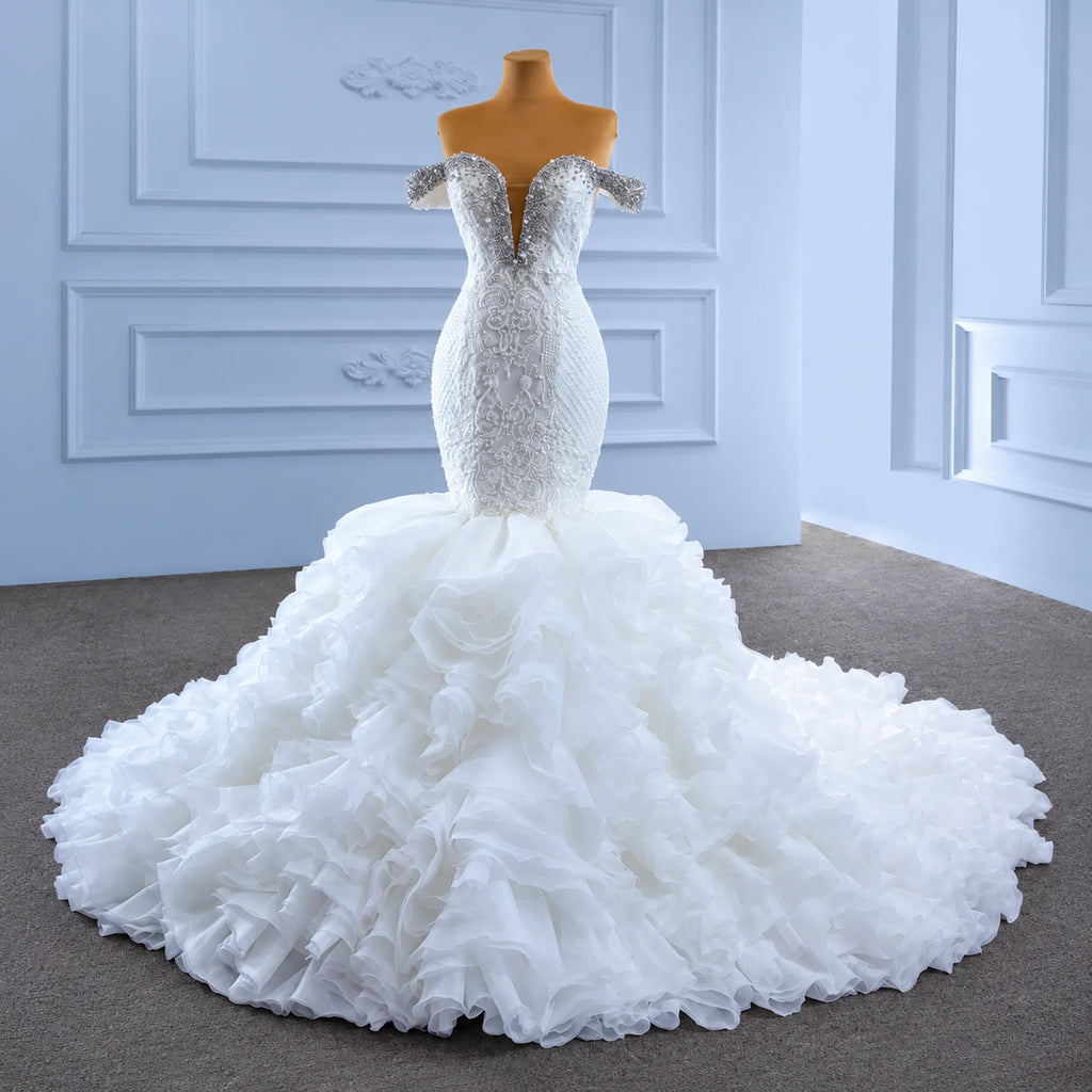 ChicSew Luxurious Rhinestone Beaded Wedding Dress