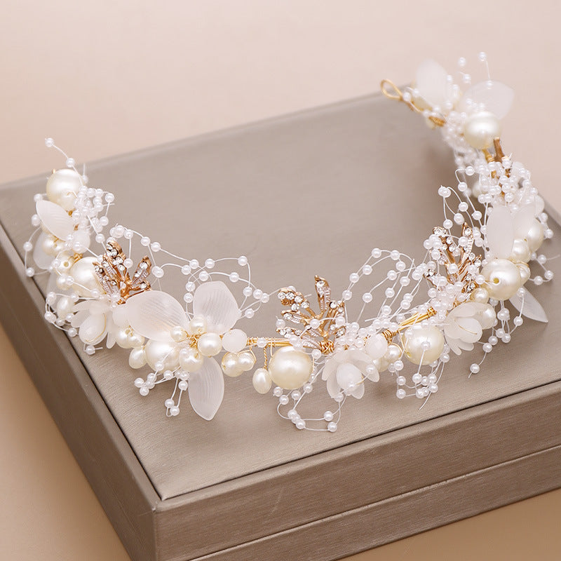 Bride Hair Band New Fashion Pearl Flower Hair Band CN13