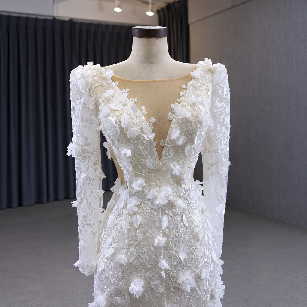 ChicSew Luxurious Lace Appliques Mermaid Wedding Dress