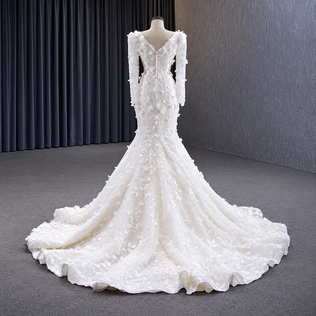 ChicSew Luxurious Lace Appliques Mermaid Wedding Dress