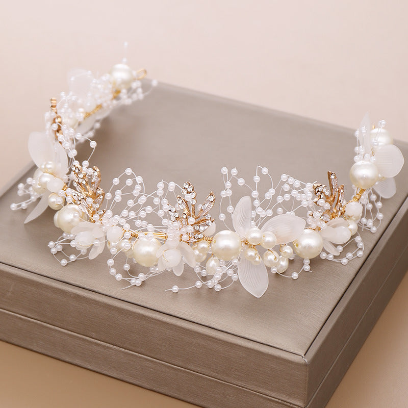 Bride Hair Band New Fashion Pearl Flower Hair Band CN13
