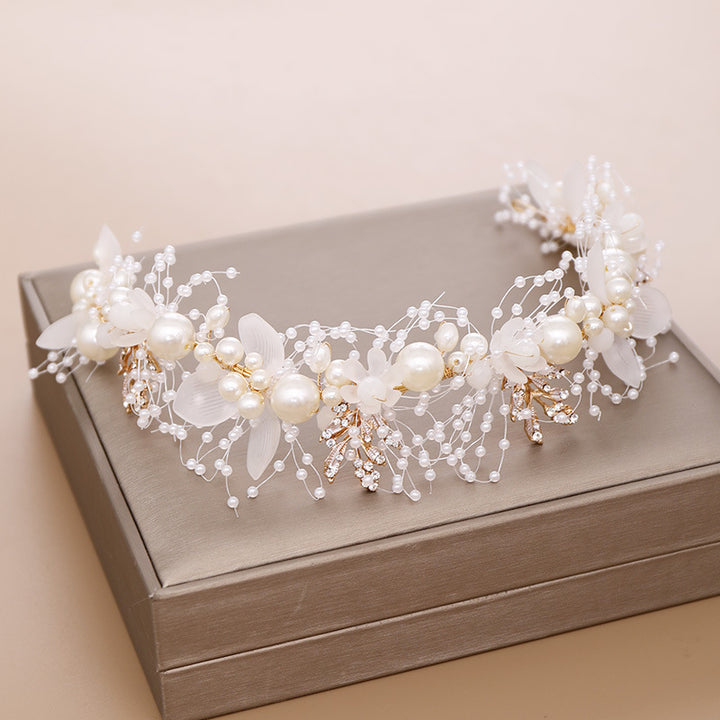 Bride Hair Band New Fashion Pearl Flower Hair Band CN13