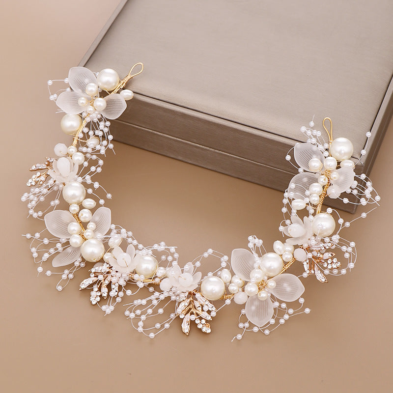 Bride Hair Band New Fashion Pearl Flower Hair Band CN13