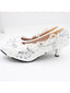 High Heel White Wedding Shoes Round Toe Shoes