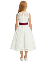 Girl Communion Wear Wedding Flowers Girl Gowns Boho Dress Flower Princess Gowns for Wedding
