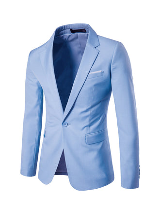 Sky blue Men's Casual single Piece Suit Notch Lapel Flat Tuxedos CN527