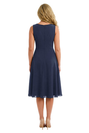 Elegant Jewel Knee-Length Chiffon A-Line Mother Of The Bride Dresses