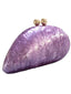 Seashell Chain Shoulder Bag for Women Acrylic Evening Clutch Bag Glitter Marble Purse Handbag for Wedding Party Prom