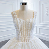 ChicSew Luxurious Beaded Lace Applique Ball Gown Wedding Dress
