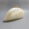 Seashell Chain Shoulder Bag for Women Acrylic Evening Clutch Bag Glitter Marble Purse Handbag for Wedding Party Prom