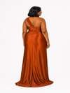 ChicSew Mermaid Side Slit One Shoulder Soft Satin Long Bridesmaid Dresses