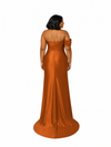 ChicSew Elegant Ruched Side Slit Mermaid One Shoulder Soft Satin Maxi Bridesmaid Dresses