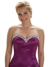 Stylish Strapless Sweetheart Satin Mother of The Bride Dress Floor-Length Mermaid Gown Beading Glamorous Wedding Formal Wear