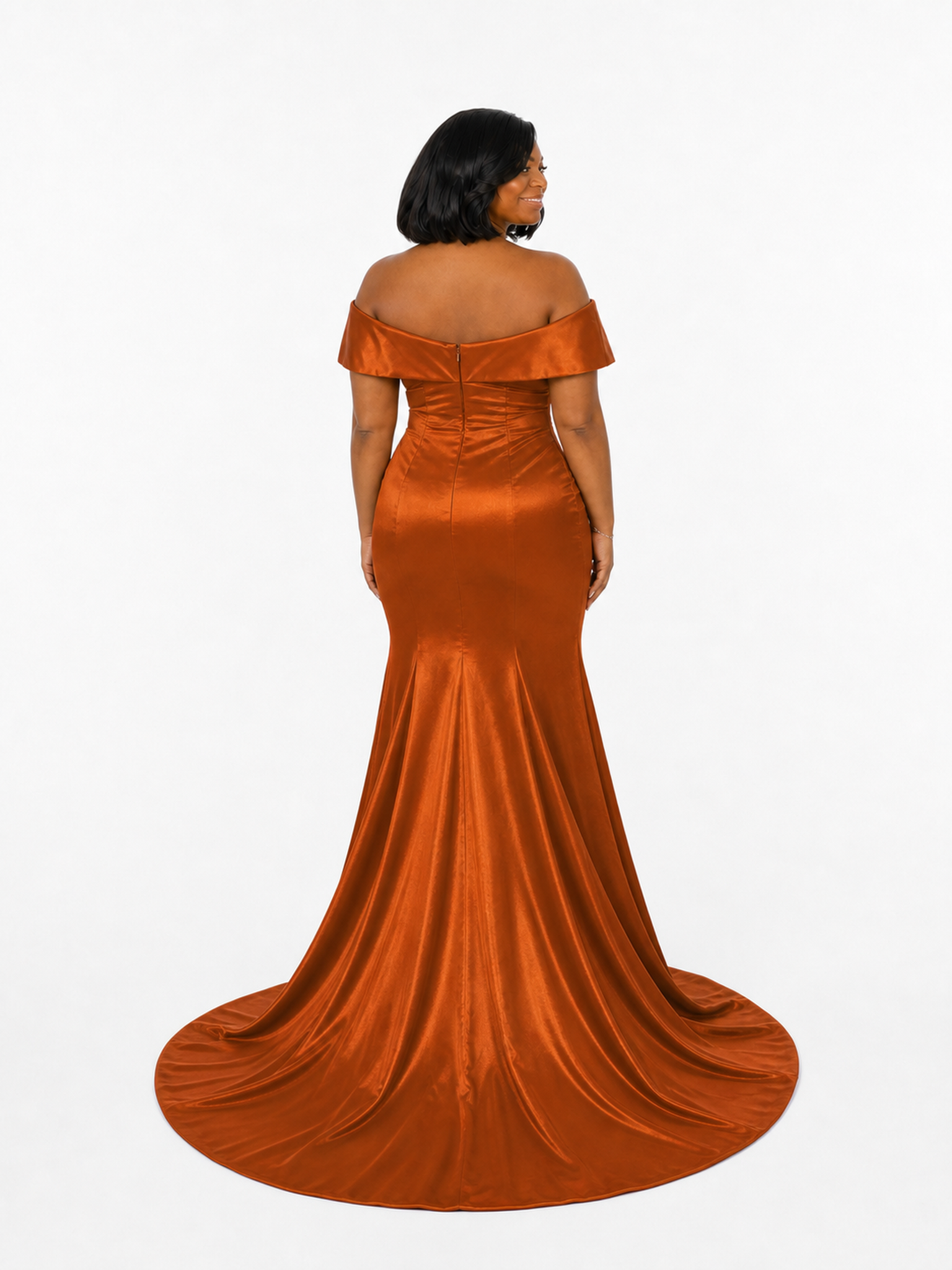 ChicSew Off Shoulder Soft Satin Maxi Mermaid Bridesmaid Dresses