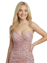 Sexy Sequin Sweetheart Mermaid Long Party Prom Dresses Side Slit