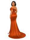 ChicSew Fancy One Shoulder Soft Satin Long Mermaid Bridesmaid Dresses