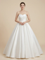 A-Line Sweetheart Ruching Maxi Long Satin Wedding Gowns Online