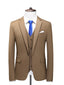 Brown Classic 2 Piece Men's Suit with Regular Fit and Sophisticated Peak Lapel CN474