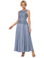 Elegant Lace Jewel Sleeveless Chiffon A-Line Mother Of The Bride Dresses