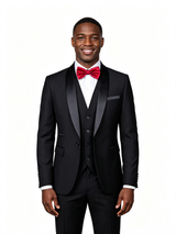 Color Blocking 1 Piece Men's Suit with Regular Fit and Sophisticated Peak Lapel